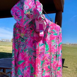 Lilly Pulitzer Popover NWT w/ bonus hat, Cockatoo Pink for a Cause.